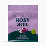 Rosy Soil packaging for orchids on a white background