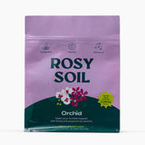 Rosy Soil packaging for orchids on a white background